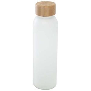 Lume 500 ml matt glasflaska av silikatglas med bambulock
