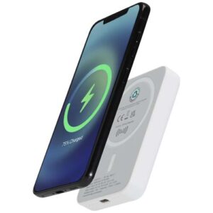 Acrab 5 000 mAh 15 W magnetisk trådlös powerbank med 20 W PD – tillverkad av återvunnen plast