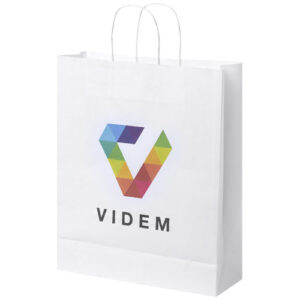 Kraftpapperspåse 80-90 g/m2 med tvinnade handtag – 32 x 12 x 40 cm